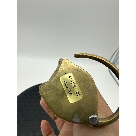 Vintage Solid Brass Mouse Figurine Made in Korea EUC - Picture 4 of 6